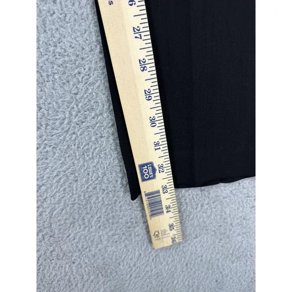 Theory Pants Womens 6 Black Wool Silk Blend Dress Slacks Tailored Work Made USA